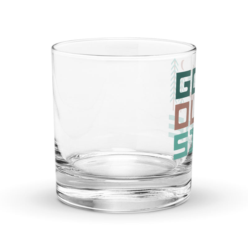 Go Outside Rocks Glass