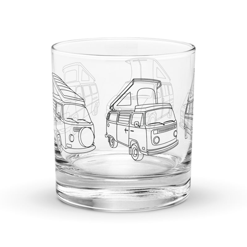 Van Evolution Line Art Rocks Glass