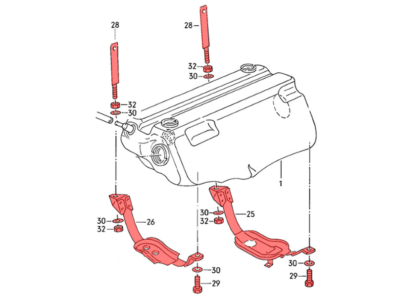Fuel Tank Saddle and Strap Set (Stainless) [Syncro]