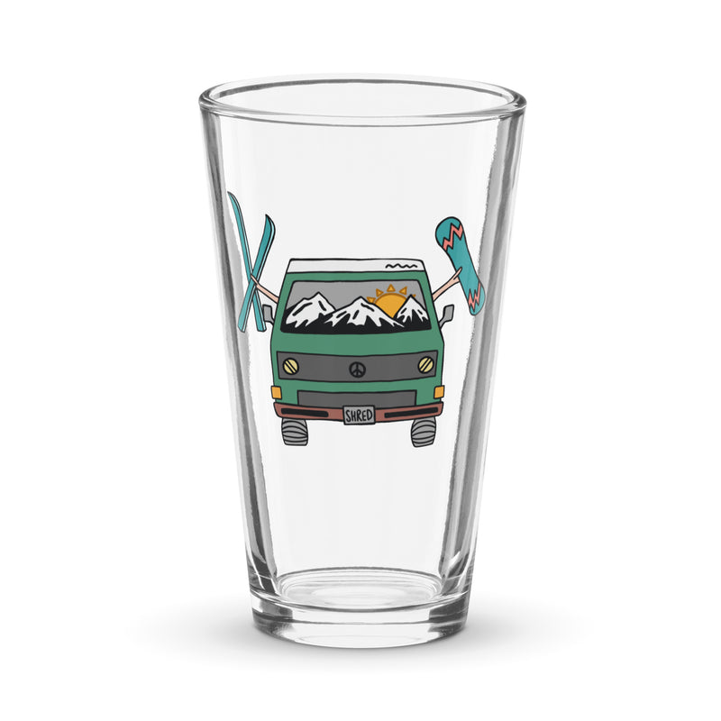 Shred Van Shaker Pint Glass