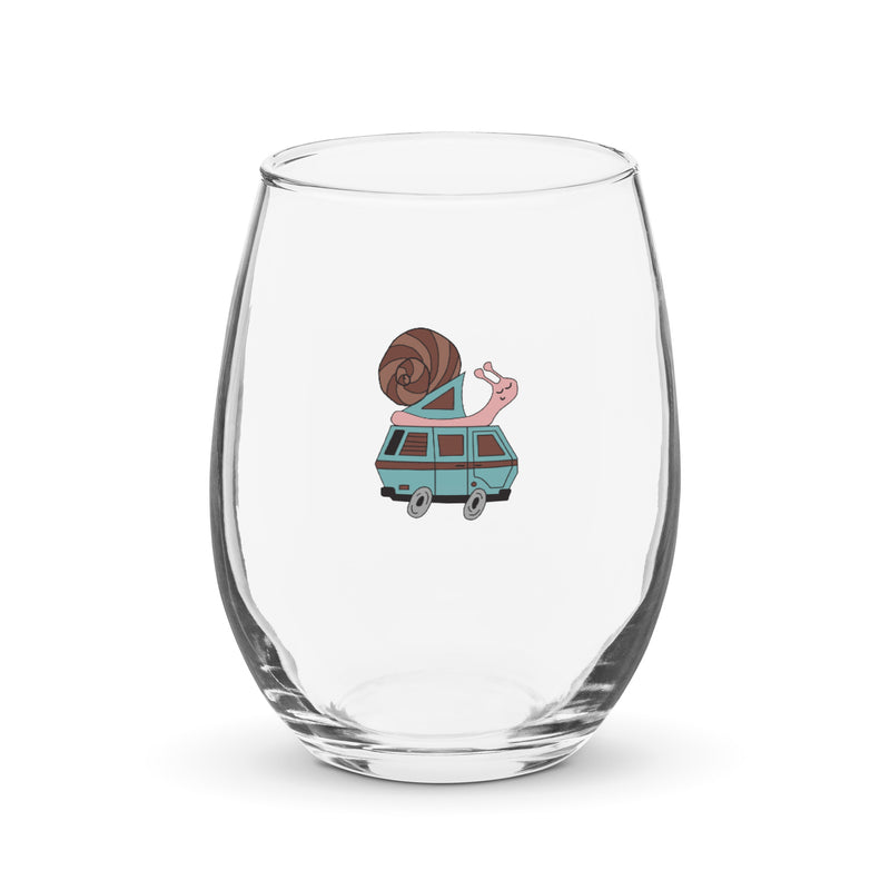 Sally Snail Stemless Wine Glass