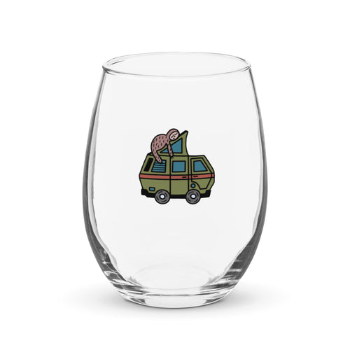 Stewie Sloth Stemless Wine Glass