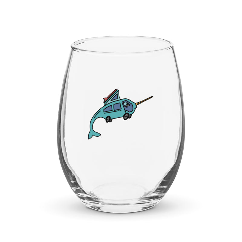 Narwhal Ned Stemless Wine Glass