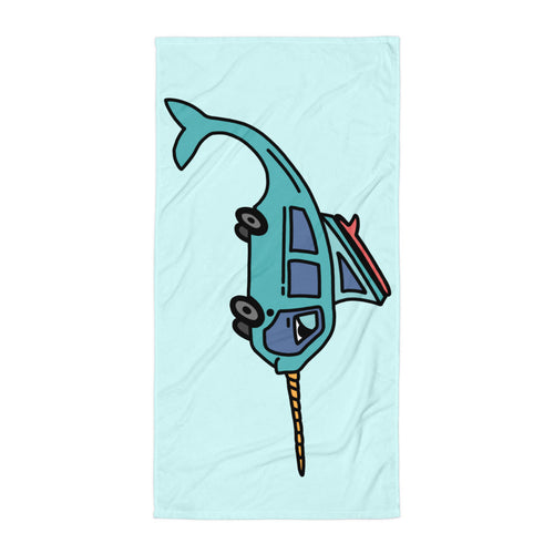 Narwhal Ned Beach Towel