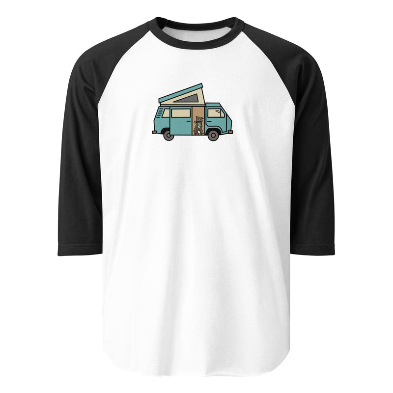 Dog in Van Raglan Baseball T-Shirt