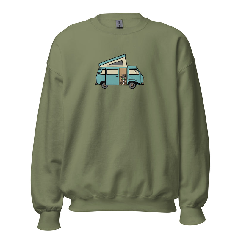 Dog in Van Unisex Sweatshirt