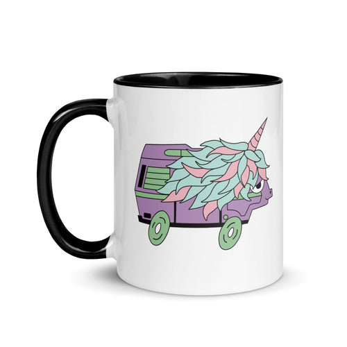 High-Top Hazel Unicorn Mug with Color Inside