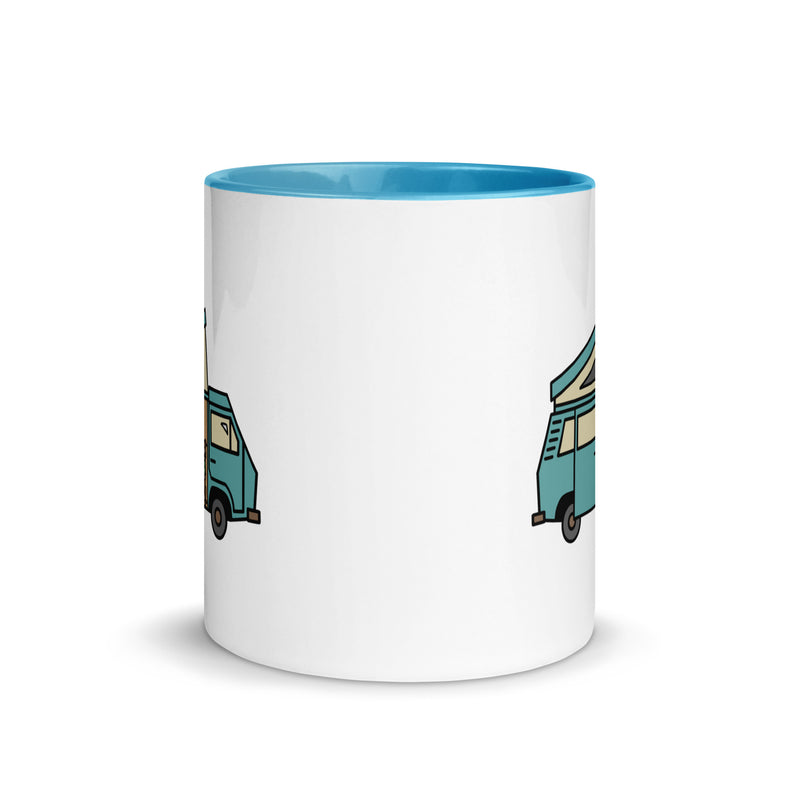 Dog in Van Mug with Color Inside