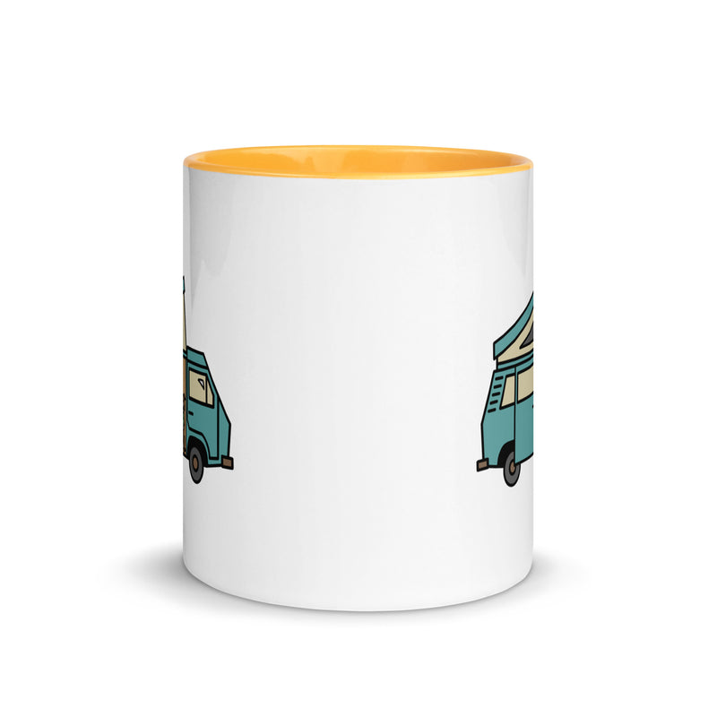 Dog in Van Mug with Color Inside