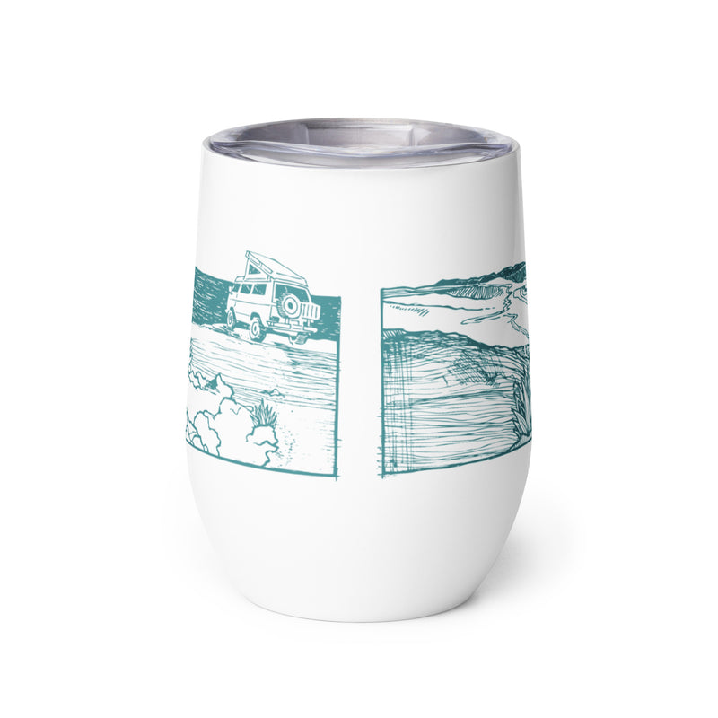 Woodcut Baja Wine Tumbler