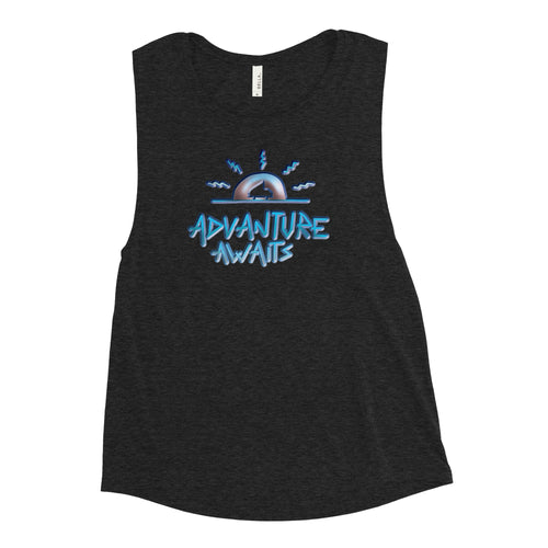 Advanture Awaits Womens Muscle Tank