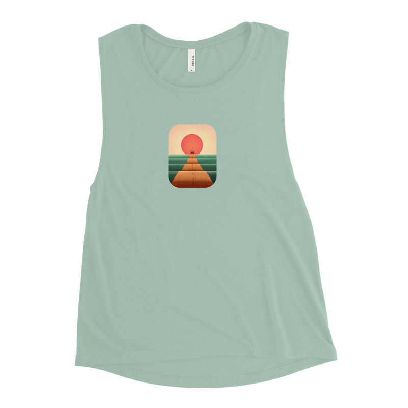 Sunset Road Women's Muscle Tank Top