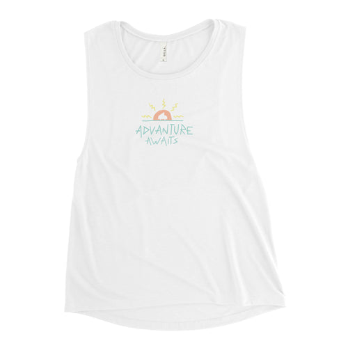 Advanture Awaits Women's Muscle Tank