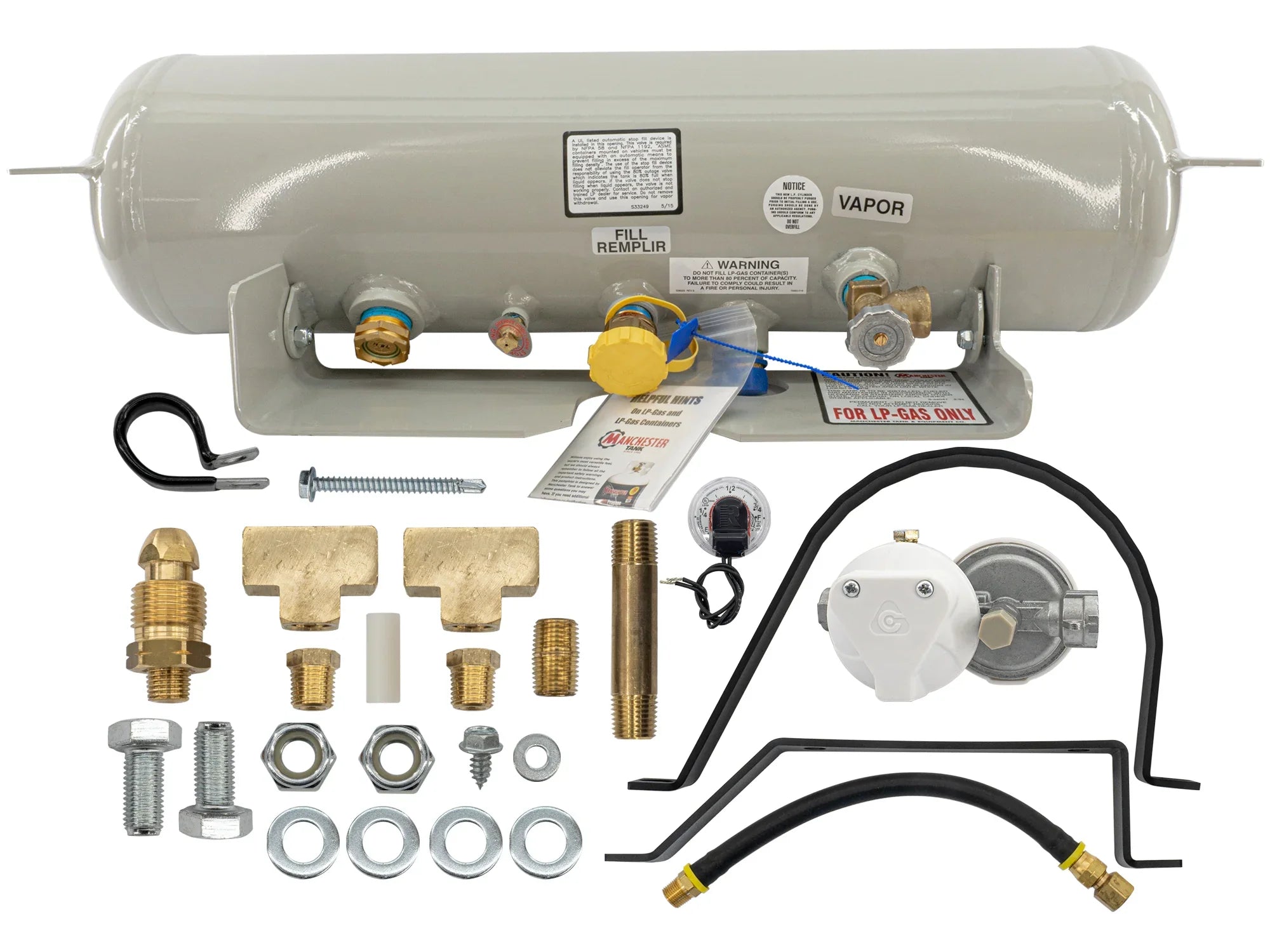 Seven Universe GR60P Gas Regulator For Grills - 1/2 PSI, 10 WC, LPG Compatible