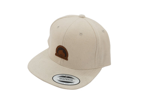 GoWesty Leather Patch Wool Snapback Hat