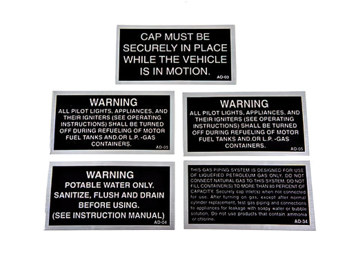 CLEARANCE Westy Warning Label Set [Bus]