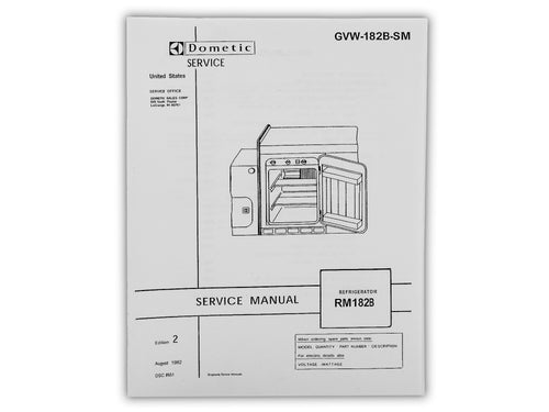 Dometic Fridge 182B Service Manual
