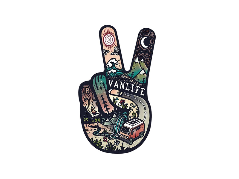 V for Vanlife Sticker