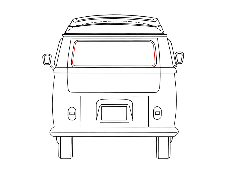 Rear Hatch Window Seal without Groove [Bus]