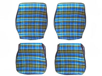 Thumbnail of Custom Upholstery for Front Bucket Seats (Plaid/Vinyl) [Late Bus]