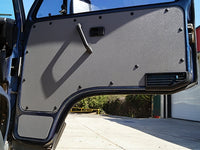 Thumbnail of Front door panel, installed with cutouts (gray)