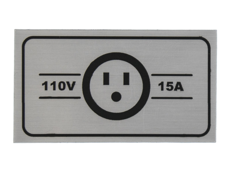 110V/15A Hook-up Decal