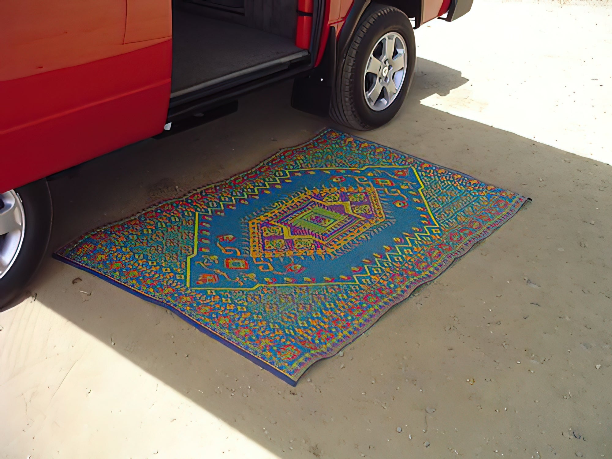 Recycled outdoor mats turkish pattern 4x6 – GoWesty