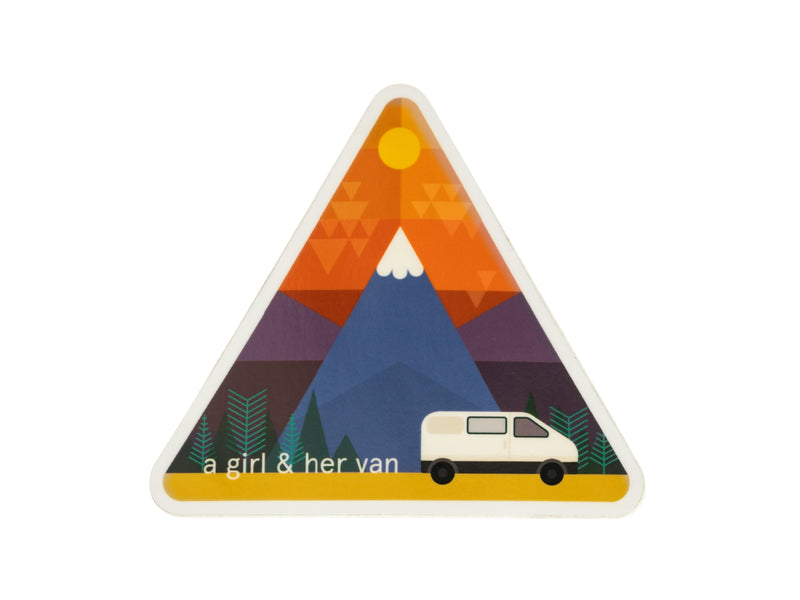 Girl and Her Van Sticker