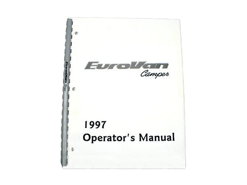 Eurovan Winnebago Manual 1997
