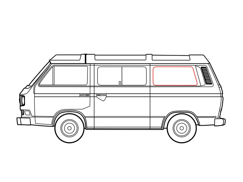 Window Seal with Groove - Rear Side R/L [Vanagon]