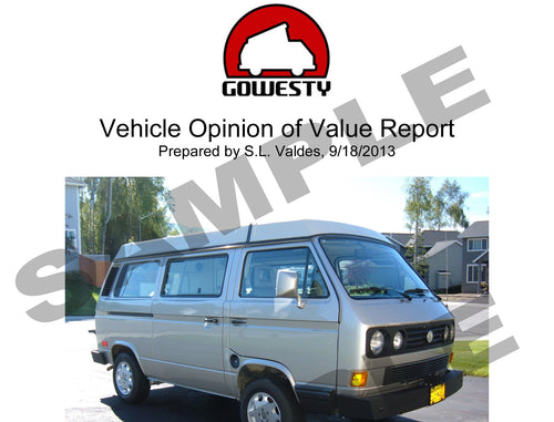 GoWesty Opinion of Value Report (OVR)