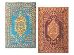 Mad Mats Oriental Turkish Aqua Outdoor Mat 4ft x 6ft